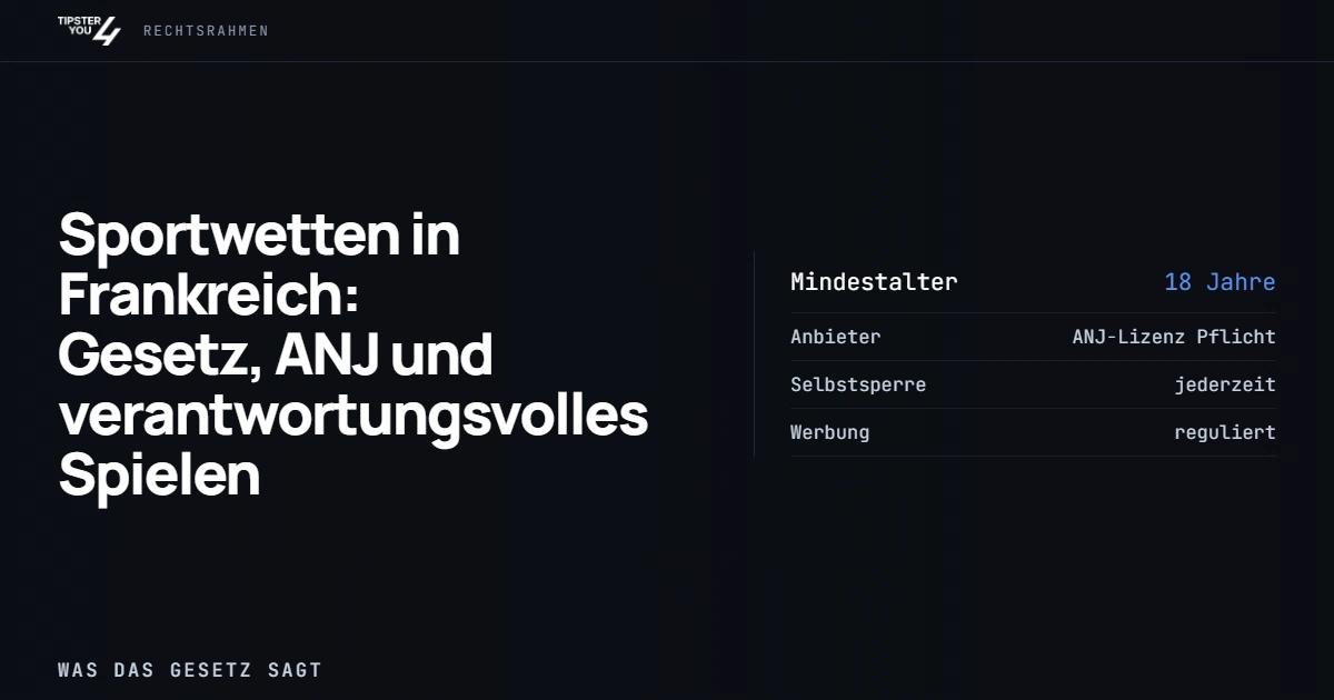 Vier französische Rechtsregeln: ab 18 Jahren, ANJ-Lizenz, Selbstsperre und regulierte Werbung
