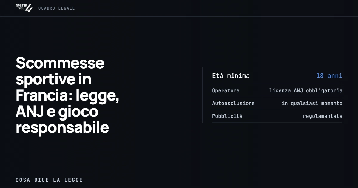 Quattro regole della legge francese: maggiore età, licenza ANJ, autoesclusione e pubblicità regolamentata